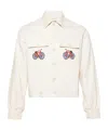 Bode Bicycle Beaded-details Shirt Jacket In White