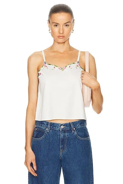 Bode Bitty Garden Tank In Cream