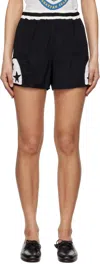 Bode Black & White Star Field Shorts In Blkwt Black White