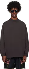 Bode Black Barry Mockneck T-shirt In Black