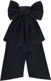 Bode Black Bevel Bow Barrette In Black Black