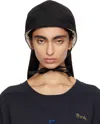Bode Black Bloomstein Quilted Cap In Black Yellow Black Y