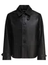 Bode Button-up Jacket In Black