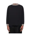Bode Black Duotone Mockneck Top In Black