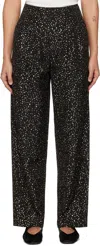 Bode Black Glitter Murray Trousers In Black Black