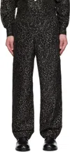 Bode Black Glitter Trousers In Black
