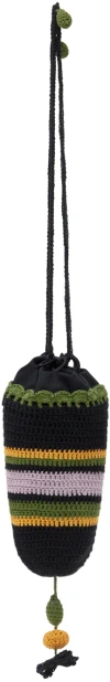 Bode Black Harbor Stripe Bag In Bkmlt Black Multi