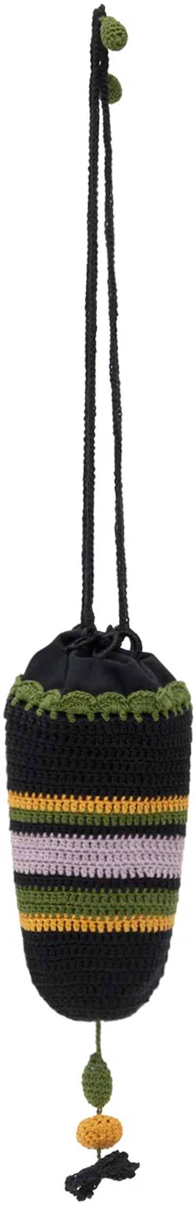 Bode Black Harbor Stripe Bag In Bkmlt Black Multi