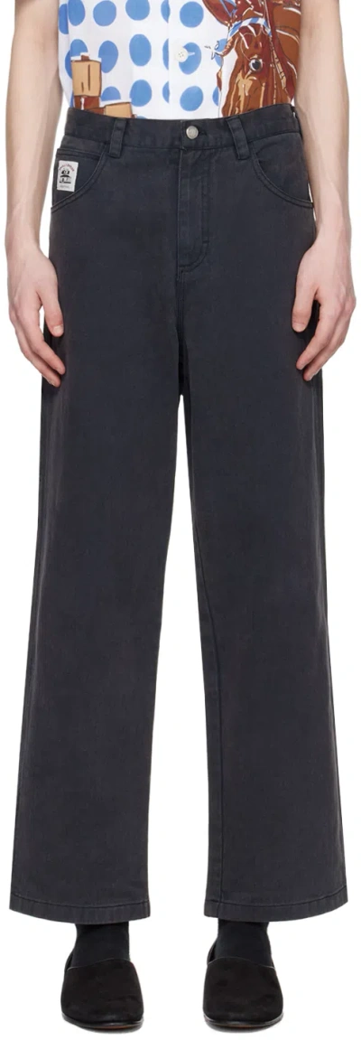 Bode Black Knolly Brook Trousers