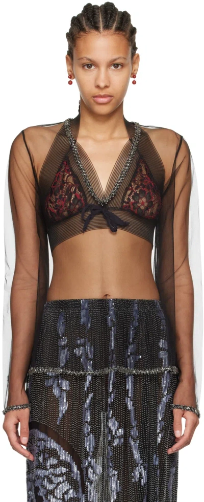 Bode Black Odrira Blouse In Black Black