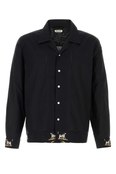 BODE BODE BLACK POPLIN POINTER SHIRT