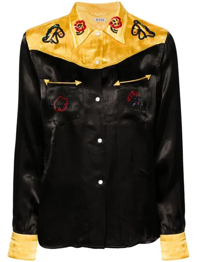 BODE BLACK SEQUIN RODEO SHIRT