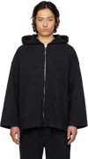Bode Sideline Cotton Zip-up Hoodie In Black