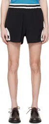 Bode Black Star Field Shorts In Black White