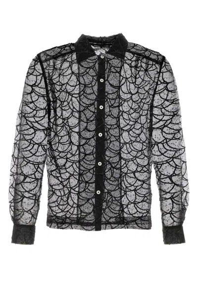 Bode Black Tulle Pewter Shoal Shirt