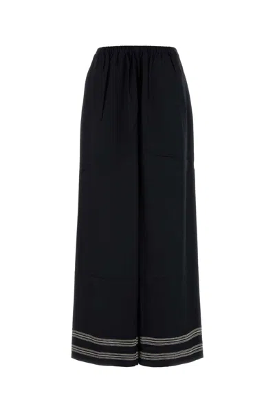 Bode Black Viscose Mathilde Wide-leg In Multi