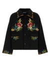 Bode Beaded Aquitaine Embellished Wool Jacket In Black
