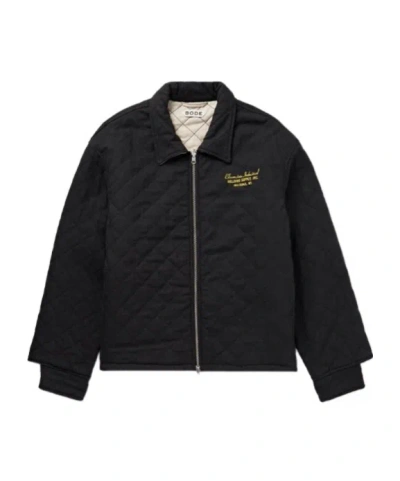 Bode Bloomstein Reversible Printed Quilted Cotton-twill Jacket In Black