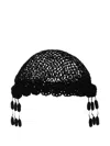 Bode Black Crochet Hat In Black