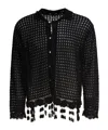 Bode Crochet-trimmed Buttoned Shirt In Black