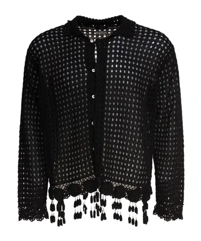 BODE BODE CROCHET BUTTON-DOWN SHIRT