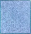 Bode Blue & Off-white Monday Label Quilt In Blcrm Blue Cream