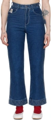 BODE BLUE EMBROIDERED 'KNOLLY BROOK' JEANS