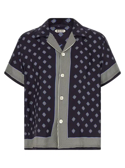 Bode Blue Silk Men's Blouse