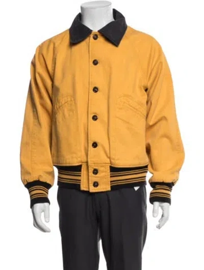 Pre-owned Bode Bomber Jacket In Yellow