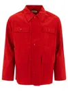 Bode Boxy Red Cotton Jacket In Red