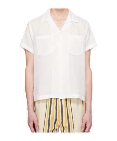 Bode Boxy Shirt In White
