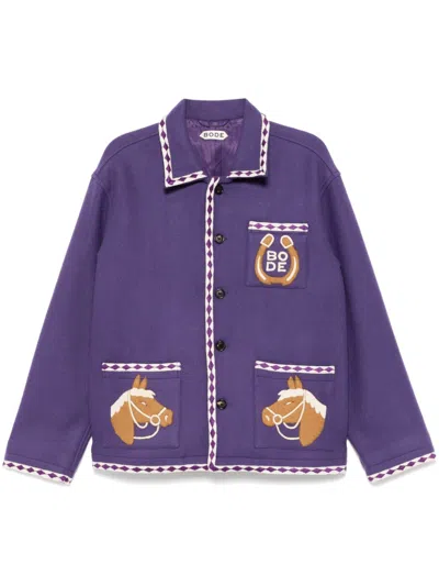 Bode Jacke Mit Bronco-applikation In Purple