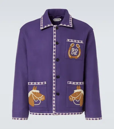 Bode Jacke Mit Bronco-applikation In Purple