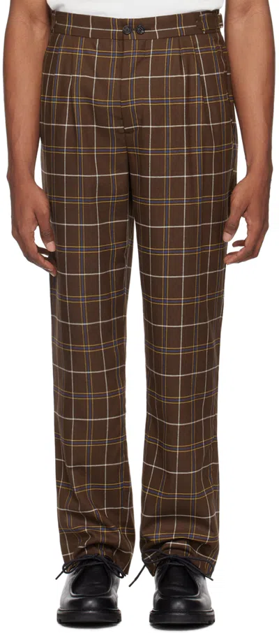 Bode Brown Dunham Trousers In Brmlt