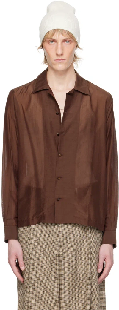 Bode Brown Heartwood Shirt
