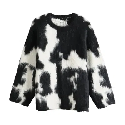 Pre-owned Bode Brushed Holstein Sweater 'white Black' | Men's Size M