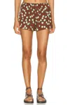 Bode Brown Bubble Dot Shorts In Brown Multi