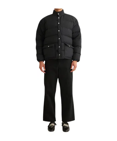 Bode Burlington Long-sleeved Down Jacket In Black
