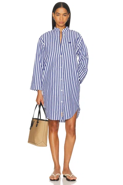 Bode Calliope Tunic Dress In Blue