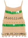 Bode Gold Calypso Midi Dress In Gold