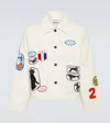Bode Cambridge Patch-appliqué Cotton Canvas Jacket In White