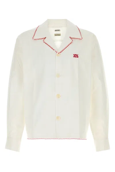 Bode White Poplin Shirt In Neutral