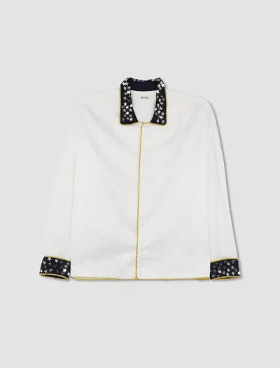 Bode Camicia Starry Pageant In Ecnvy Ecru Navy