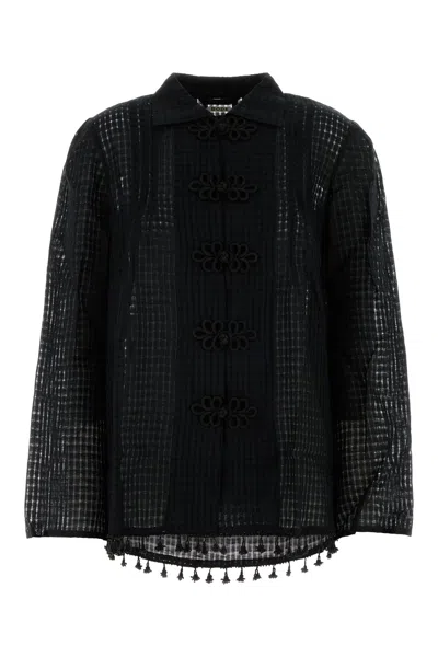 Bode Black Cotton Blend Surrey Shirt