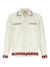 Bode White Cherry Lane Beaded Shirt In White