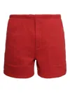 Bode Camper Track Shorts In Red
