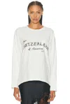 Bode Campground Long Sleeve Top In White