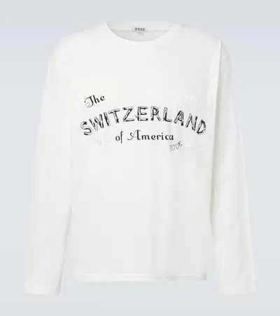 BODE CAMPGROUND印花棉质针织T恤