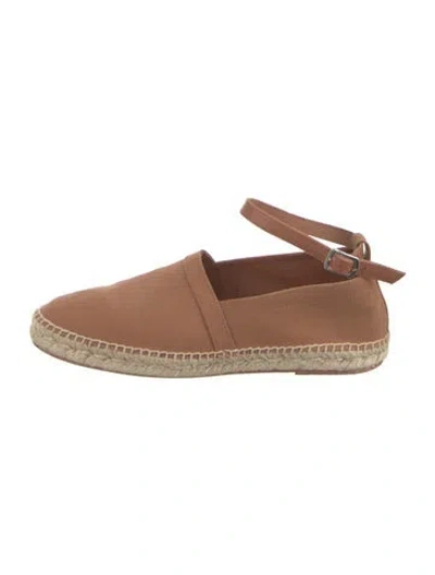 Pre-owned Bode Canvas Espadrilles In Brown