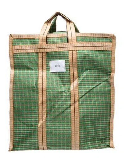 Pre-owned Bode Canvas Tote In Green